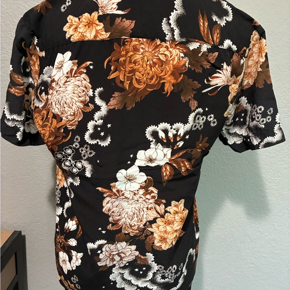 Denim & Flower Ricky Singh Men’s floral tropical button down shirt mens SZ SMALL - Picture 9 of 11